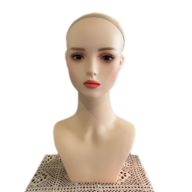 新作アニメの頭のモデルcosのかつらのモデルのイヤリングのアクセサリーの帽子はかつらの店の高い顔の値のシミュレーション人を展示します。|undefined