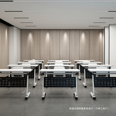折叠培训桌组合拼接会议桌长条桌阅览桌培训机构课桌辅导班桌滑轮