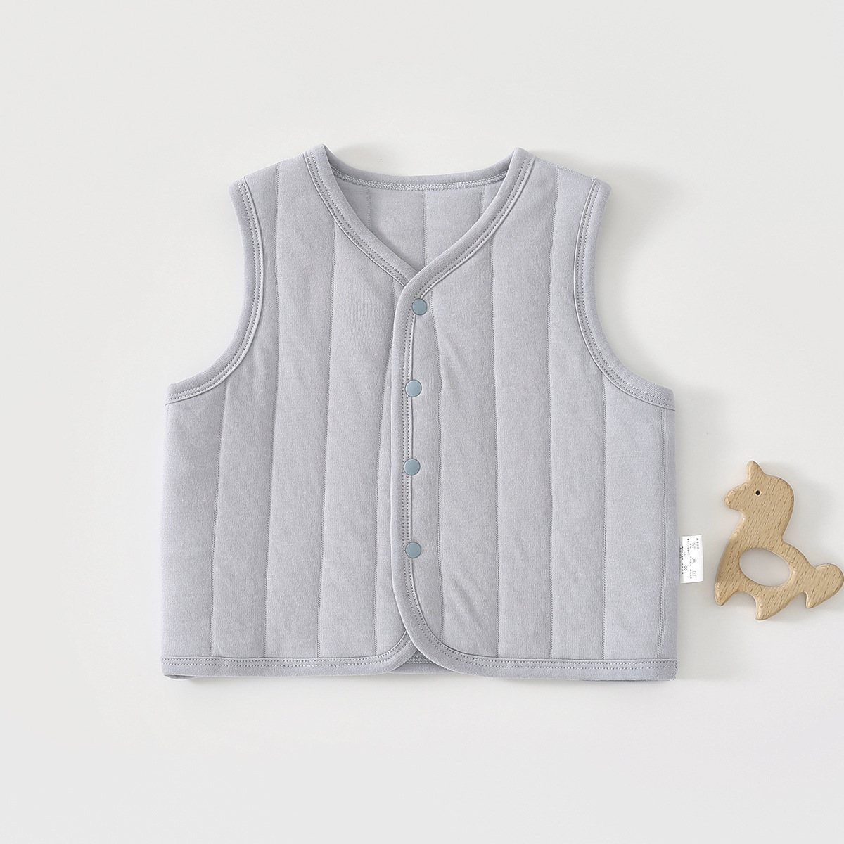 Baby chaleco de invierno y otoño, abrazadera de pony recién nacido, primavera y otoño, algodón delgado, chaleco para bebés calientes, ropa interior