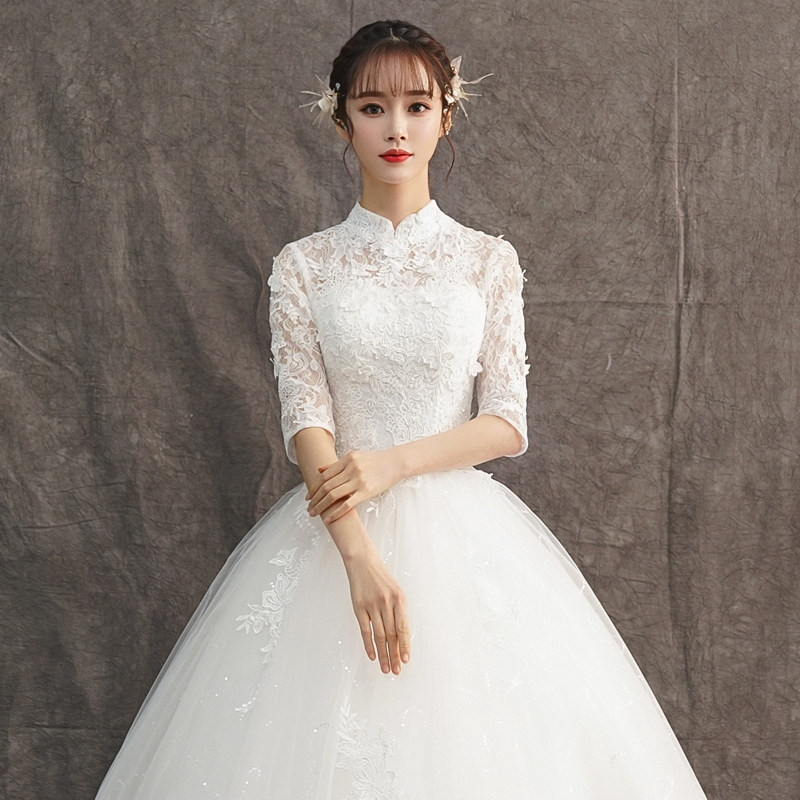 elegant long-sleeve for bride