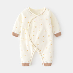 新生兒連體衣嬰兒無骨哈衣春秋純棉初生和尚服爬服男女寶寶內衣服