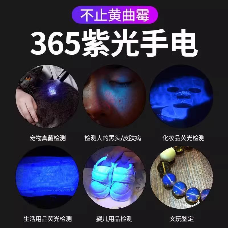 UV胶固化紫外线灯365nm紫光灯无影胶粘接速干迷你手电筒维修烤灯|undefined