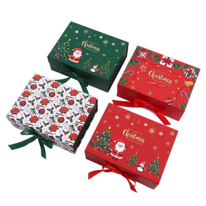 Amazon の人気のクリスマス ギフト ボックス クリスマス ギフト包装ボックス ワンピース リボン磁気ギフト ボックス卸売|undefined
