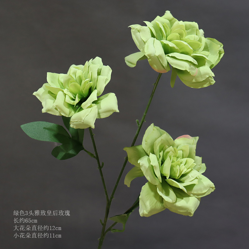 Verde 3-cabeza elegante Queen Rose