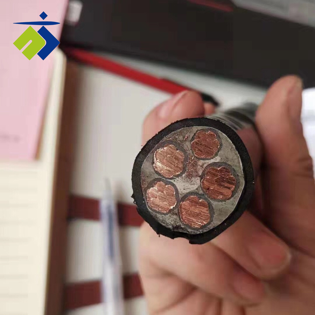 铜YJV4*16+1*10硬线电力电缆16平方四等芯五线地埋铜芯阻燃铠装