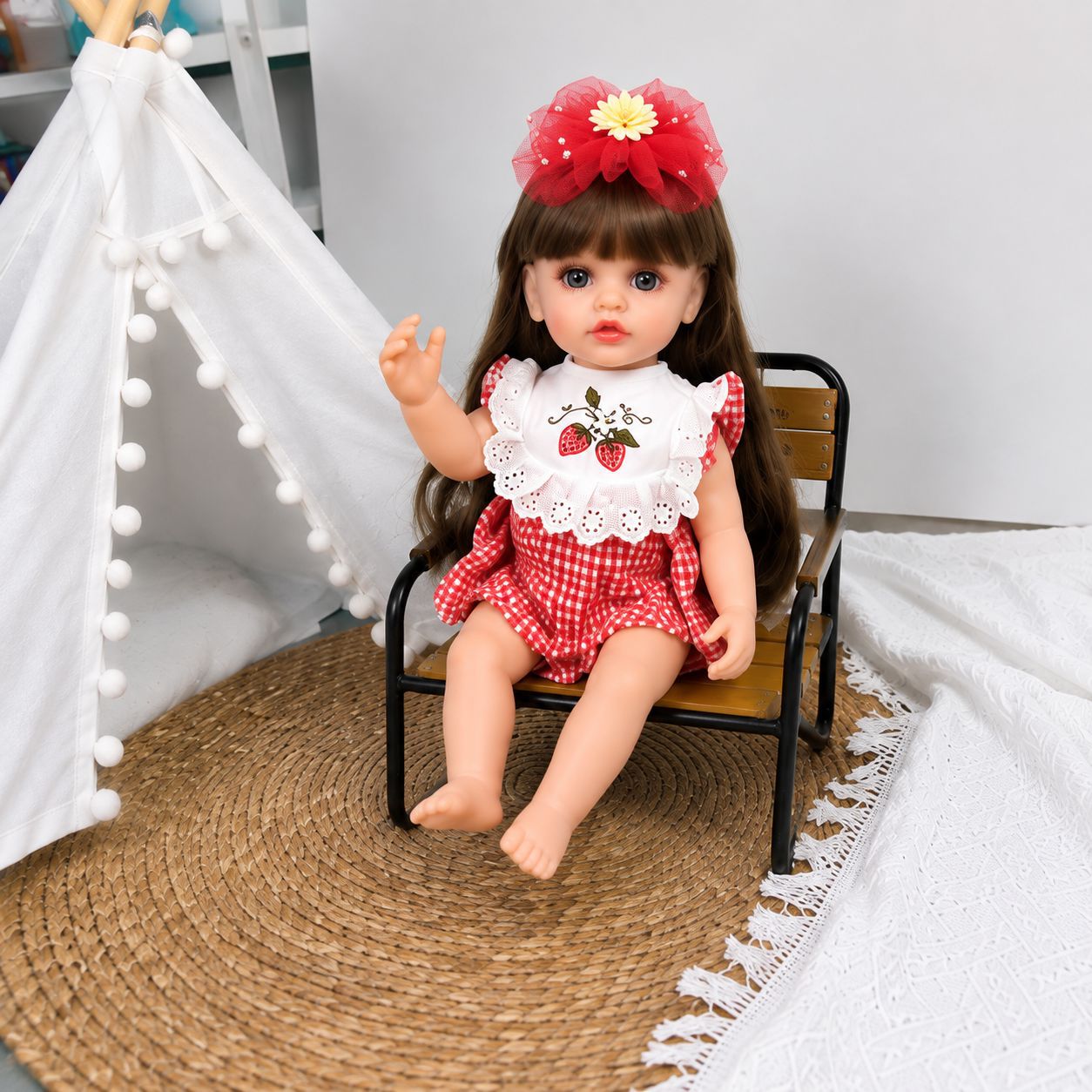 Muñeca Reborn Interactiva con Sensor Inteligente 40cm de Vinilo Multilingüe