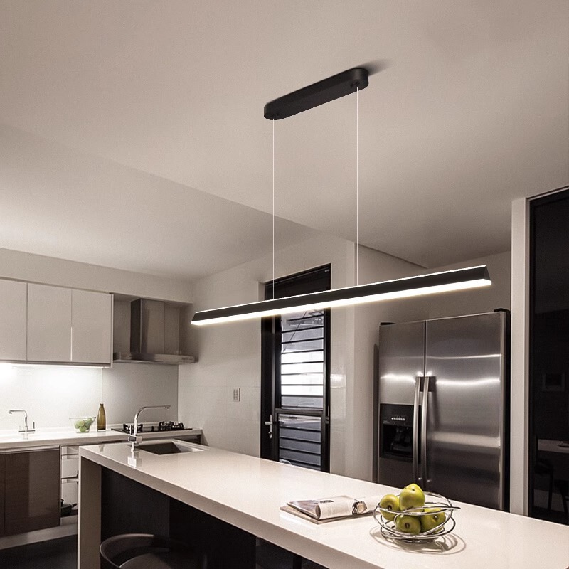 Modern Minimalist Creative Long Dining Table Minimalist Bar Counter Linear Dining Room Chandelier Dining Room Zhongshan Lighting New Model