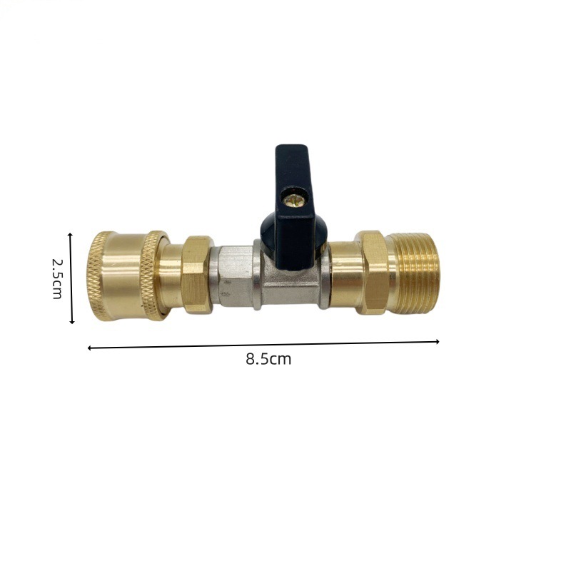 Cleaning Machine Car Wash Machine Water Gun Hose 1/4 Female Connector Valve Switch Connector M22 Internal 14mm Car Washer Cleaning Tool