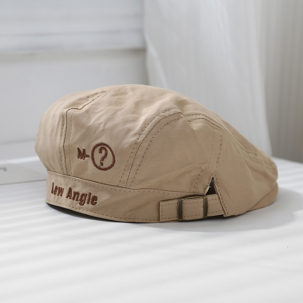 Niños y niñas japoneses primavera y otoño anti-sombrero hacia adelante primavera de moda nicho letras bebés boca de pato boina retro verano