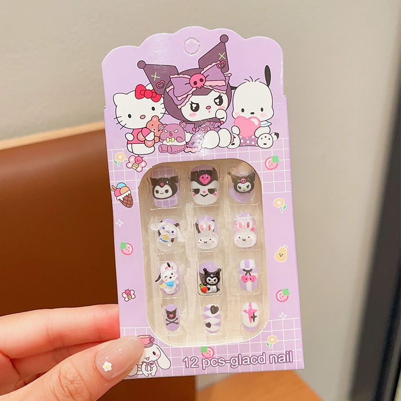 Niños parches de uñas super lindas chicas lindas usan pegatinas de dibujos animados de uñas seguras desmontables parches de uñas al por mayor image 127
