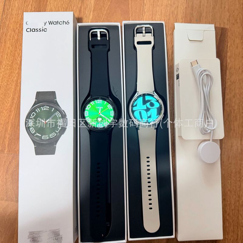 Huaqiangbei 1:1 Foreign Trade Galaxy Watch6 Classic 47mm Smart Watch with Boot Logo and Bluetooth