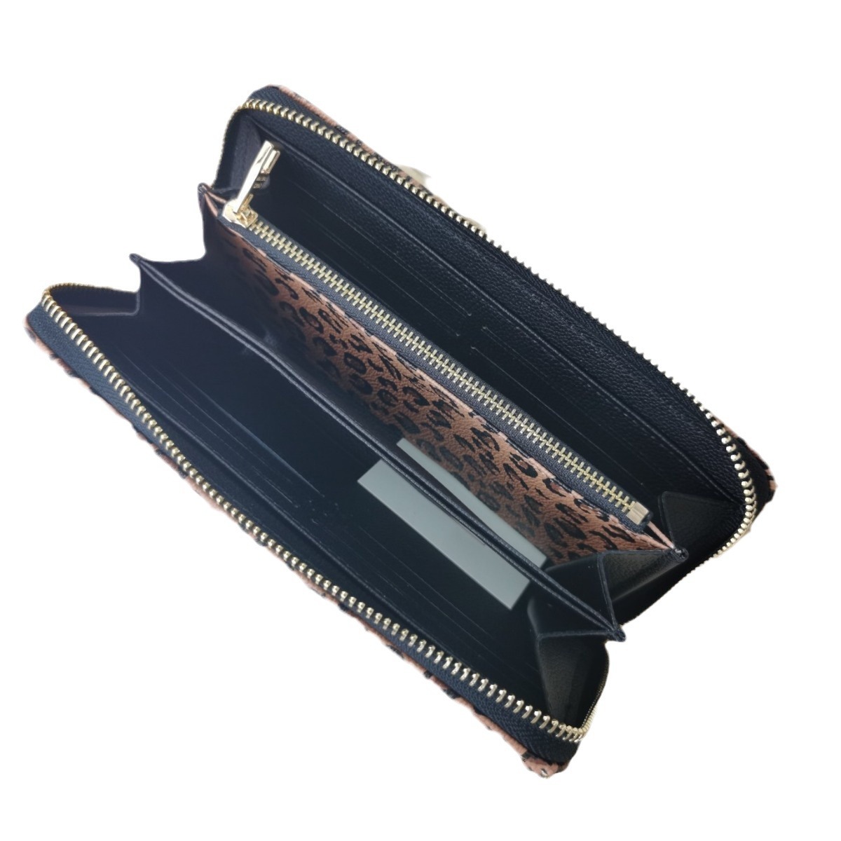 long universal wallet with zipper for men and women