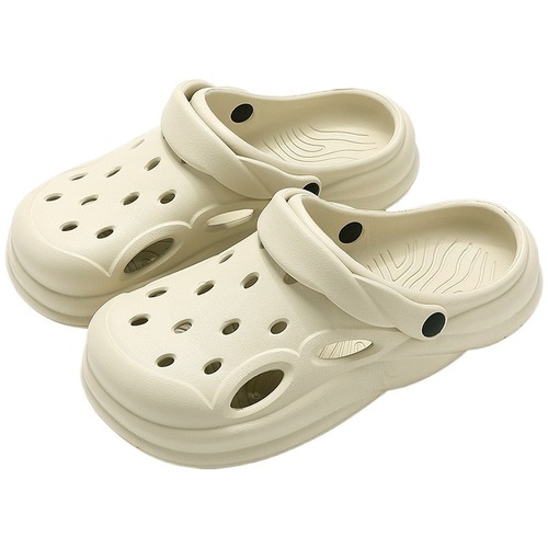 Women's Summer Outdoor Wear 2024 New Thick Sole Beach Slippers with Anti-Slip, Cute Hooded Slippers for Men