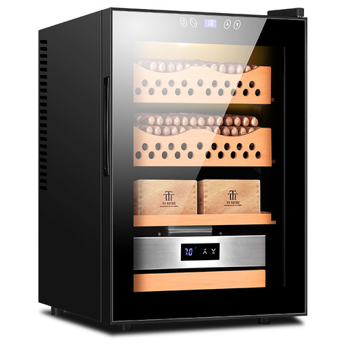 Cedar Wood Miniature Home Embedded Smart Humidifier & Temperature Control Cigar Cabinet with 50C1 Snow Wine Cabinet
