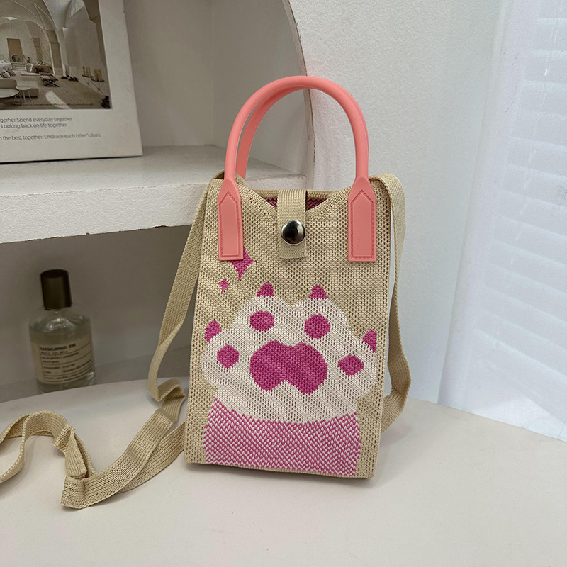 Bolso de teléfono móvil de punto versión coreana del bolso de mensajero de la serie primavera