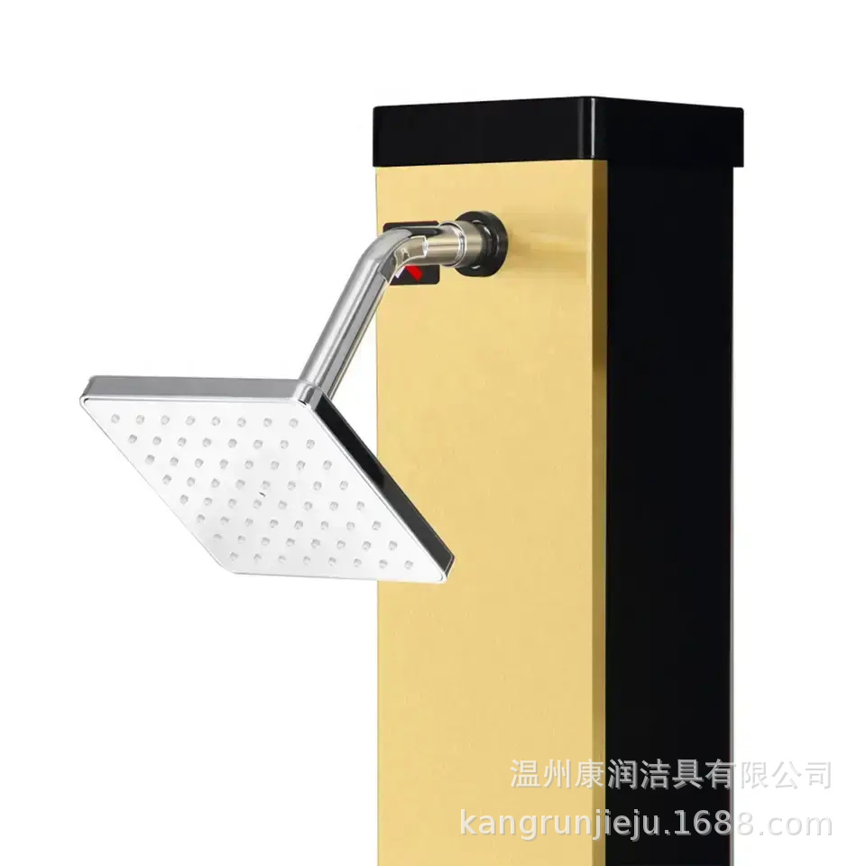 Kangrun Amazon ofrece 40L paneles de cepillado oro de gran capacidad de baño solar de plástico tanque de agua solar