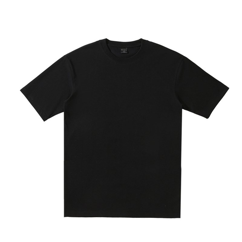 240G 65% de algodón 35% de poliéster camiseta transfronteriza hombro caída camiseta de hombre de manga corta suelta marca de moda personalizada