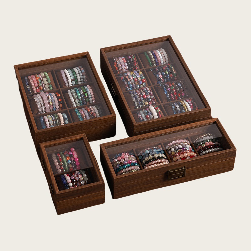 High-End Watch Box with Lid, Dust-Proof Crystal Bracelet, Jewelry Storage Box, Watch Beads, Cultural Toy Display Box