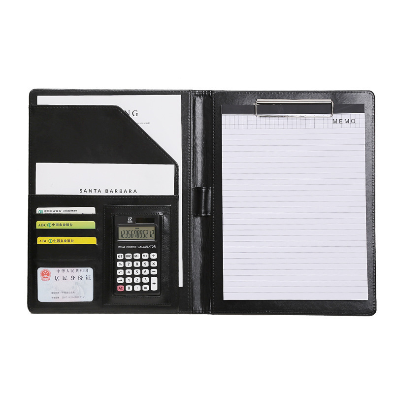 Mayorista multifuncional oficina de negocios A4 carpeta de datos de cartón de contrato de venta de corteza de libro de conversación de un solo libro de carpeta de gerente