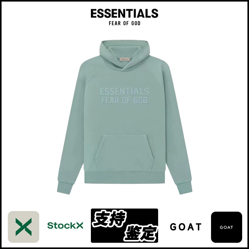 EssentialsSS23 Hoodie Sycamore Мужская толстовка с капюшоном и буквенным принтом