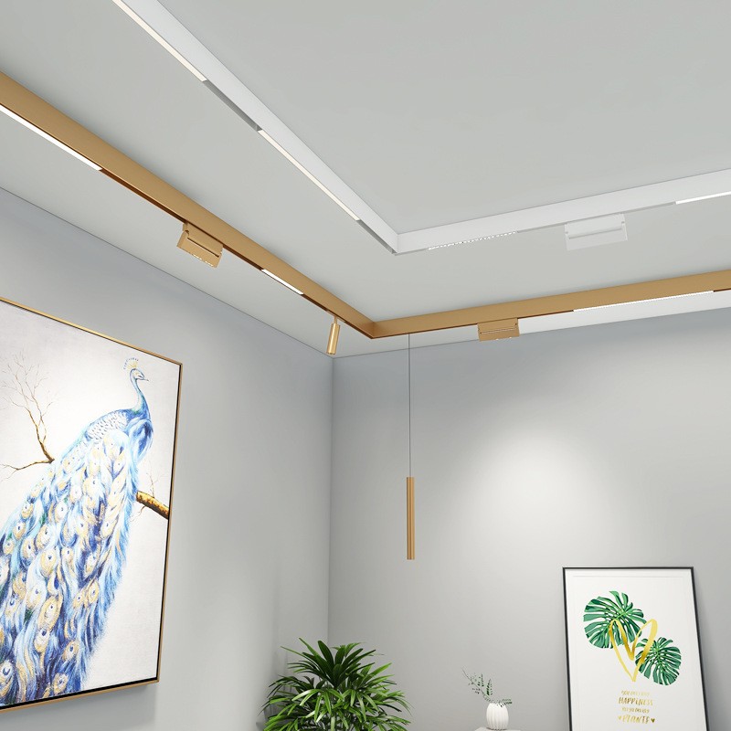 Mounted white spot lighting railed, smart lamp, comfortable light spectrum