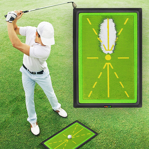 Golf Swing Practice Mat Trajectory Pad Impact Pad Golf Ball Record Trajectory Bead Impact Pad
