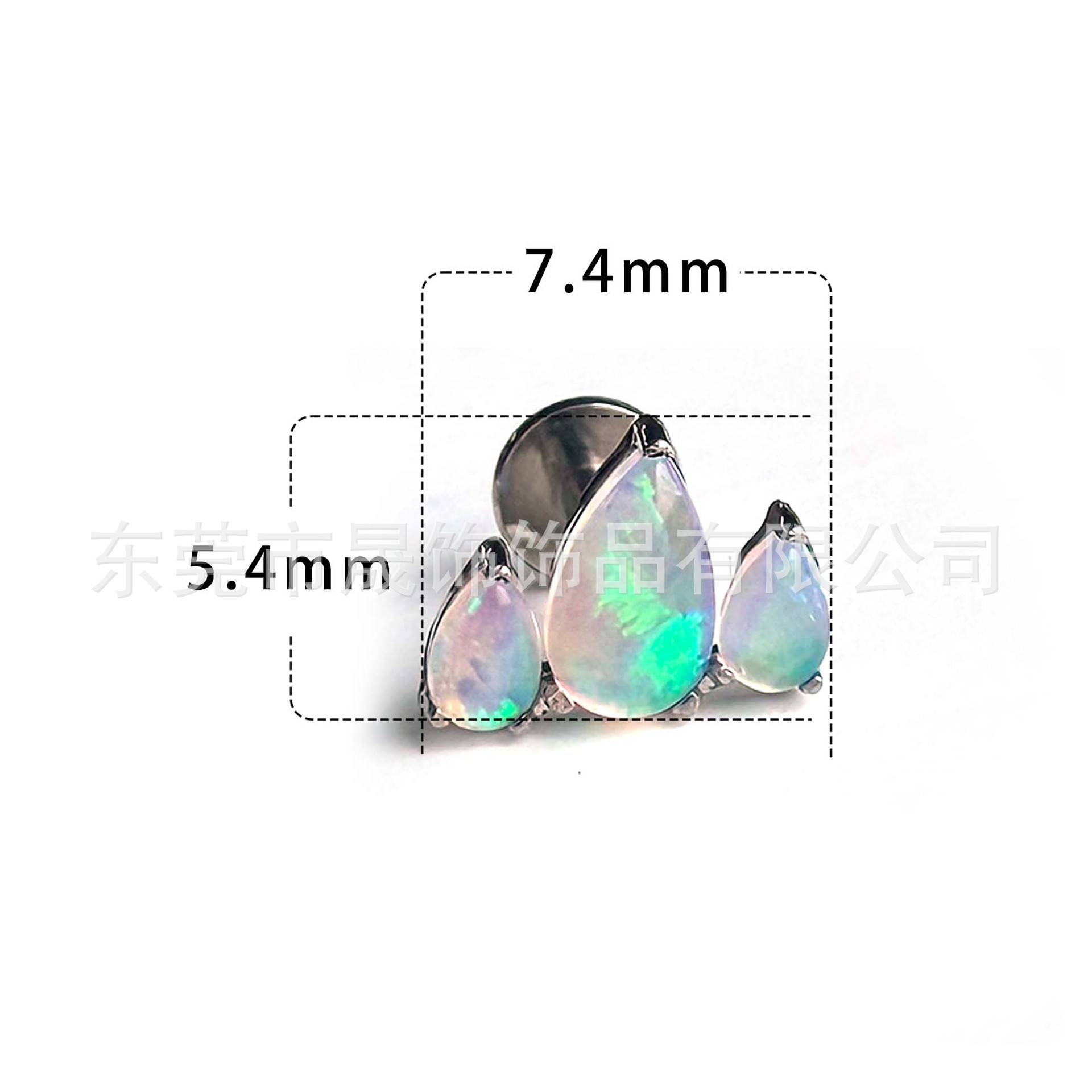 原创F136 Titanium Studded 果冻澳宝 Labret Stud Ear Stud Nose Stud Helix Cartilage Stud G23 Implant Grade Titanium 人体 Piercing Jewelry