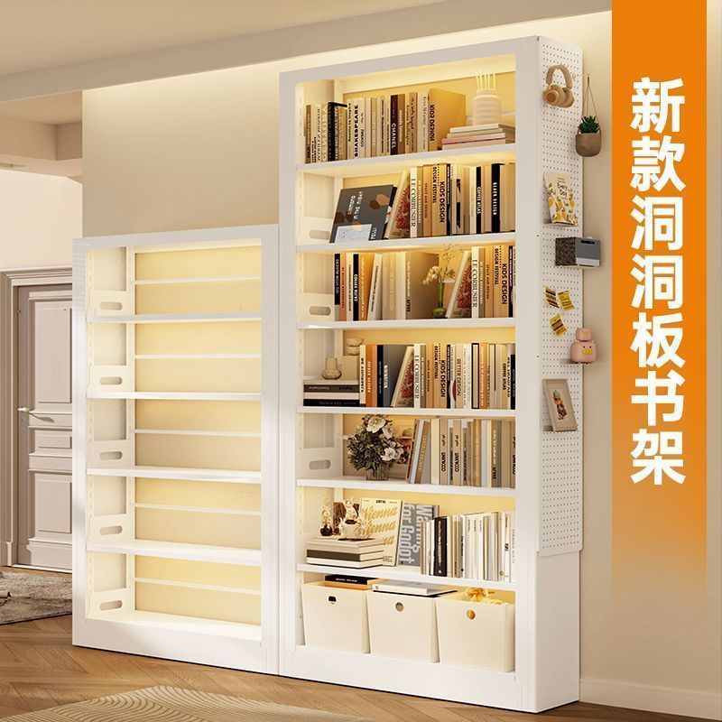 加厚图书馆钢制书架家用儿童落地书柜绘本架置物架客厅铁艺收纳架