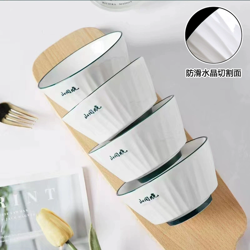 Ceramic modern and minimalistic tableware for food, chopsticks