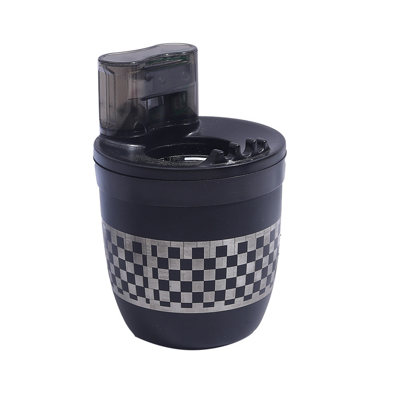 Car Smart Gray Tank Anti -Flying Ash Cross -border Wholesale automatic induction closed -ended ashtray, car household smoke ash
