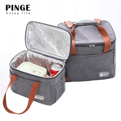 Cross-border direct supply thickened aluminum foil insulated bag, large-capacity portable square lunch box, outdoor waterproof picnic tote