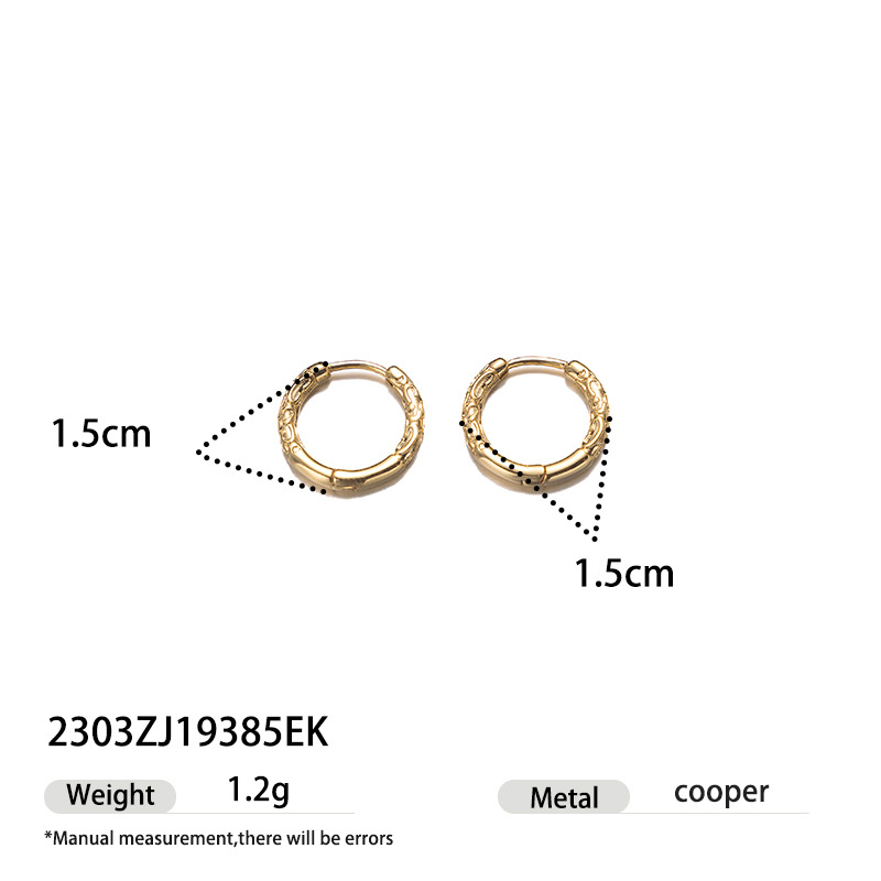 Europa y América estilo retrógrado francés de alta sensación de buckle de orejas de hueso de orejas incrustado de zircon estilo simple y versátil orejas para mujeres