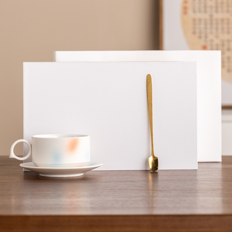 コーヒーカップギフトセットレトロカップラテカップ現代ミルクティーカップ軽贅沢陶磁器カップ皿ビジネスプレゼントクロスボーダー|undefined