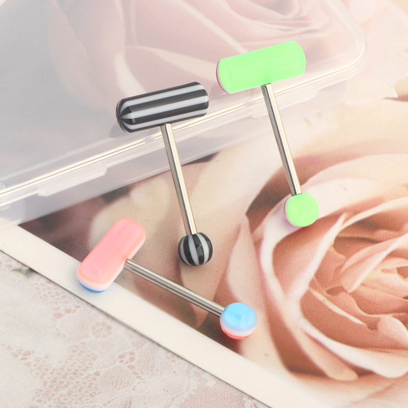 Labret piercing jewelry detail image