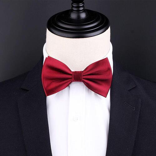 Bow tie groom wedding wedding bachelor black red formal solid color men's suit bow tie tie