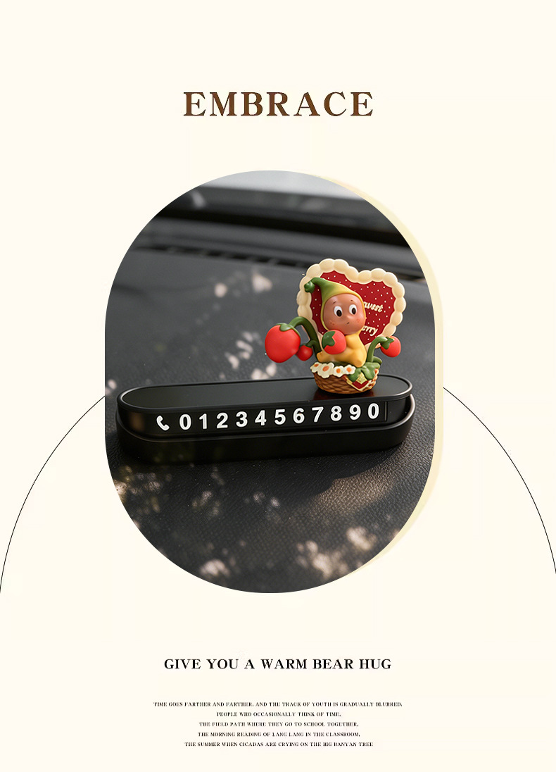 2026 New Model Pilot Car Parking Number Plate Personalized Decoration Car Moving Phone Number Plate Interior Car Accessory