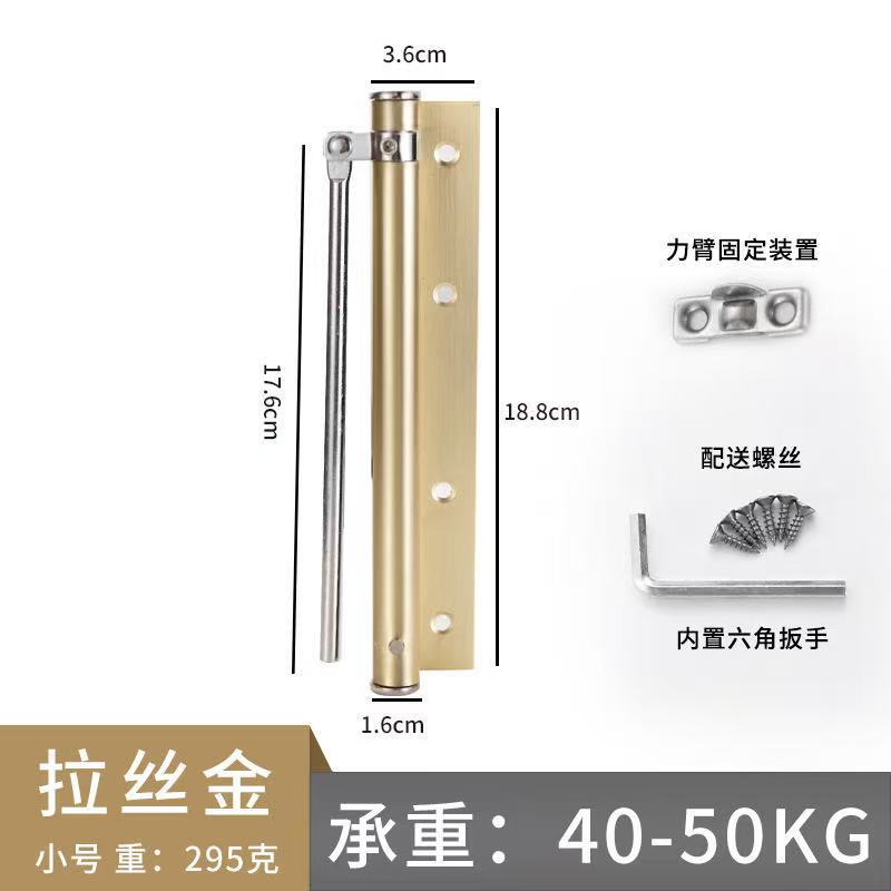 Puerta de hotel Abridor de puertas de acero inoxidable Cerrador de puertas Puerta de madera doméstica Amortiguador silencioso Cerrador automático ajustable image 12