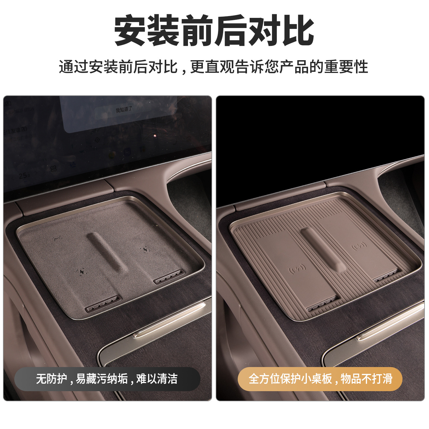 Suitable for 26 Models of Nio Es8 Wireless Charging Silicone Pad Central Control Water Cup Protective Pad Car Interior Supplies Accessories