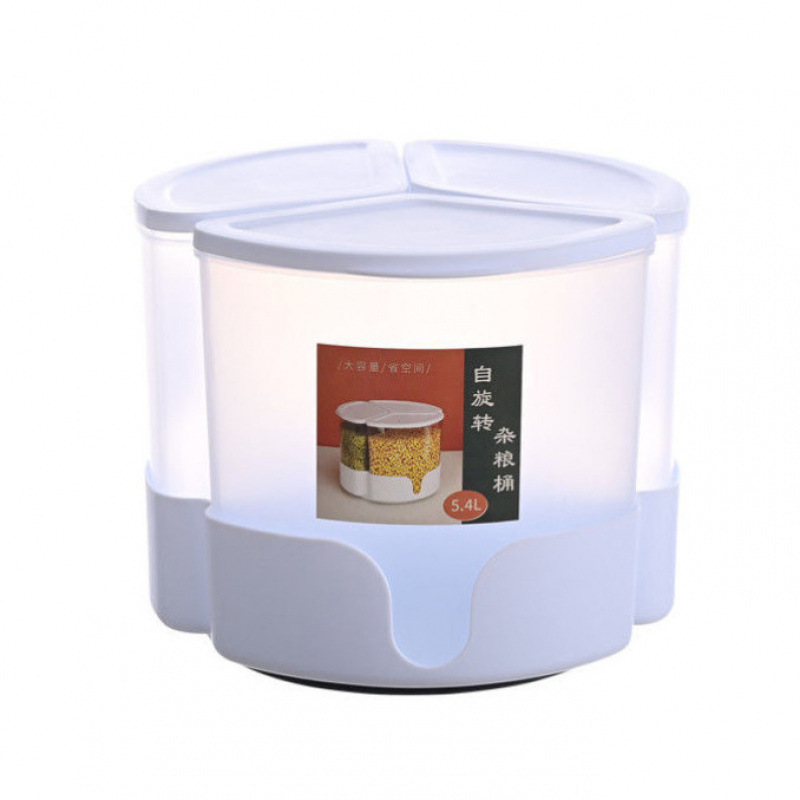 Cubo de arroz dividido, kg domésticos, sellado de capacidad, a prueba de insectos y humedad, caja de almacenamiento de arroz de cocina, clasificación de granos integrales, Weidong