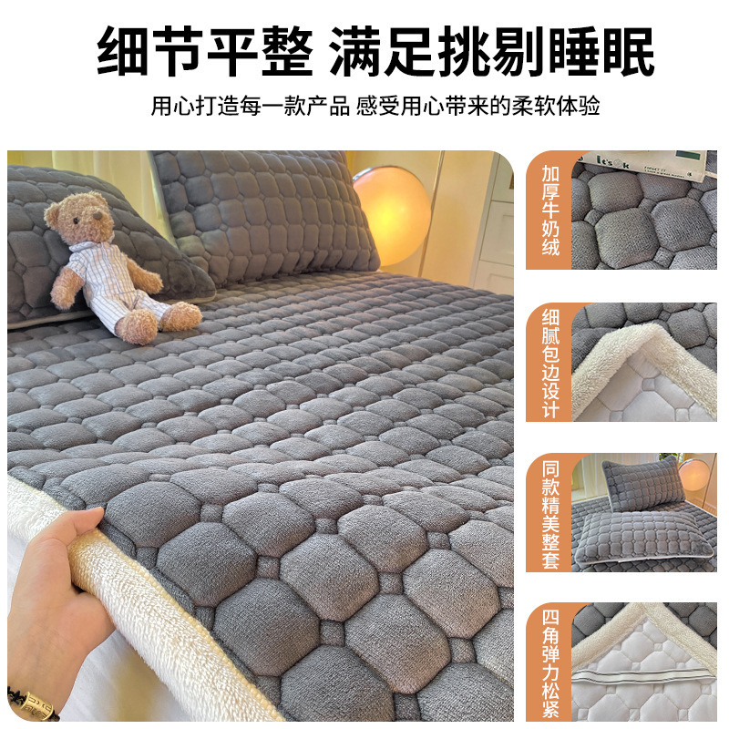 Cama de camerilla de leche clase A dormitorio de estudiantes especial de calor suave colchón de camerilla doméstica colchón manta plegable