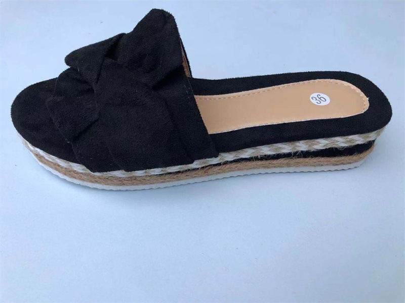 Sandali zeppa donna con plateau e fiocco comodi eleganti_voghion.com