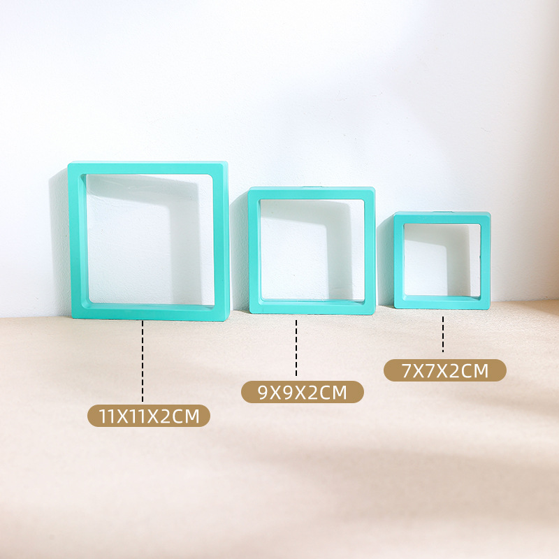 Lake blue suspension box; 7*7*2cm (inner box size)