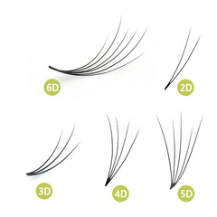 0.07三葉草睫毛點膠朵毛嫁接睫毛自然單簇卷翹熱熔朵毛假睫毛批發