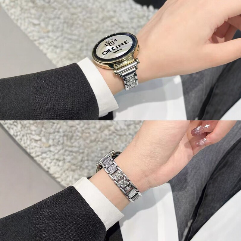 Starry Sky Diamond-Encrusted Metal Watch Strap Suitable for Huawei Gt5Gt6 Watch3Gt3/4 Women's Smart Watch Starry Sky Diamond-Encrusted Metal Watch Strap Suitable for Huawei Gt5Gt6 Watch3Gt3/4 Women's Smart Watch