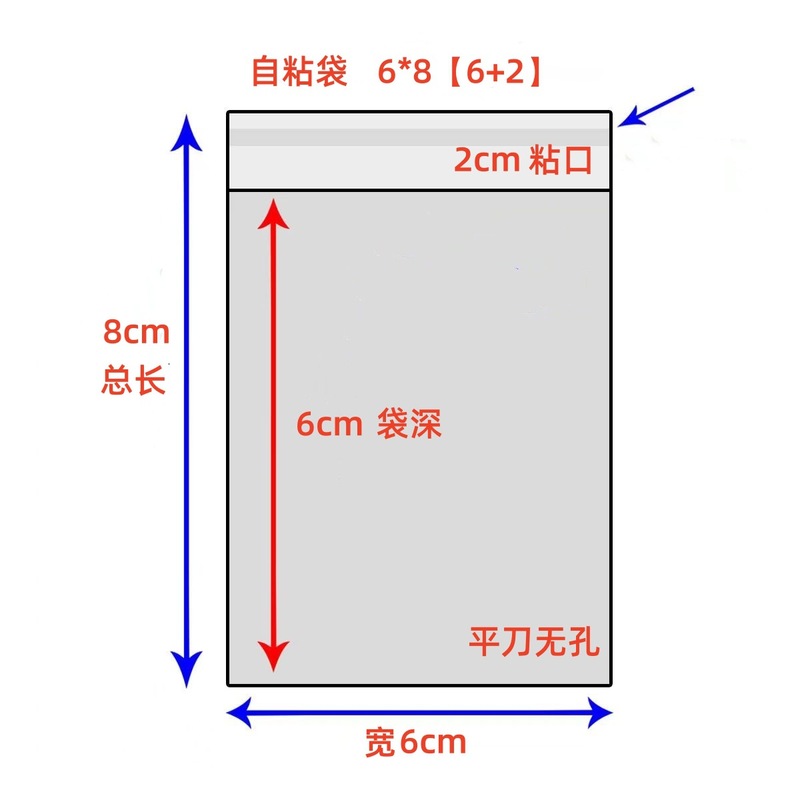 スポット opp 粘着袋 opp 袋透明包装袋ビニール袋 opp 赤ビニール袋 opp 粘着袋ジュエリーバッグ|undefined