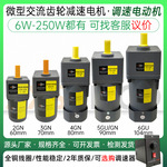 调速电动机AC220V微型交流减速电机6W40W90W120W250W功率速比齐全
