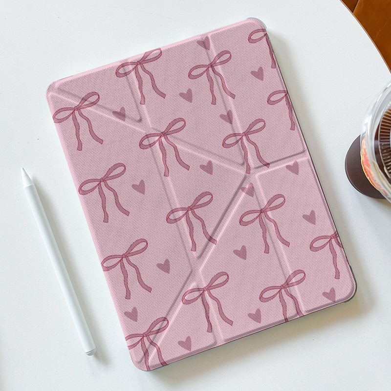 Adecuado para ipad de Apple, cubierta protectora de tableta a prueba de caídas magnéticas, con ranura para bolígrafo, carcasa protectora con patrón de mariposa pintada con pliegue en Y