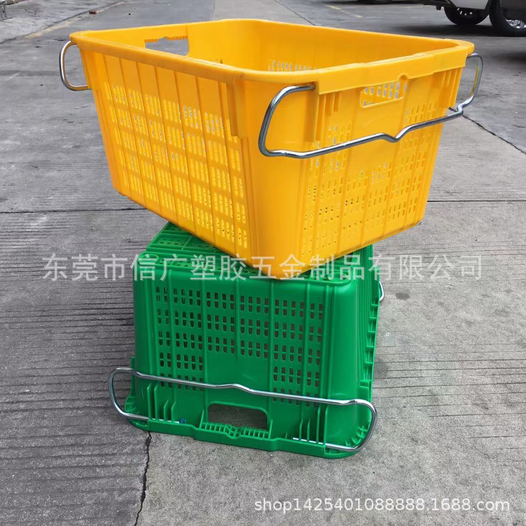 批发加厚铁耳菜箩 水果转运筐食品级胶筐仓库生鲜配送箩筐菜筐