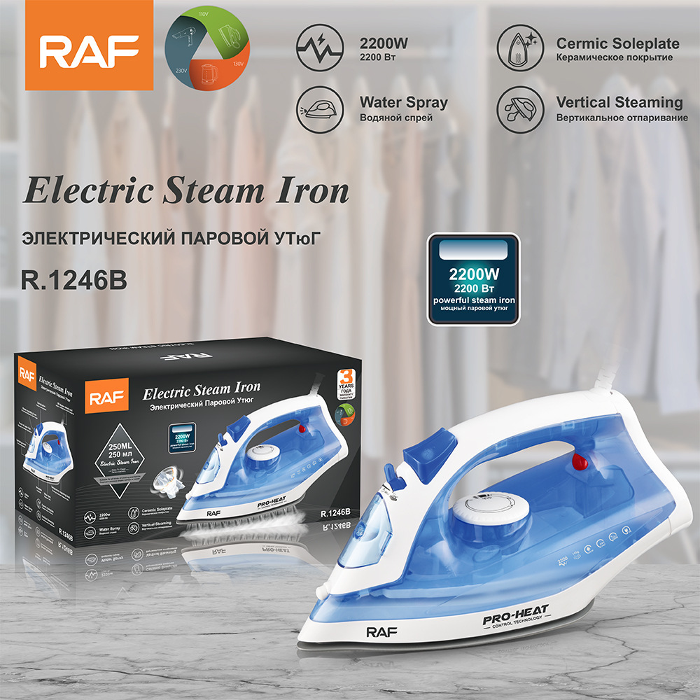 RAF Estados Unidos, estándar europeo, plancha eléctrica, vapor, plancha para el hogar, spray, plancha eléctrica, ropa de mano, plancha eléctrica