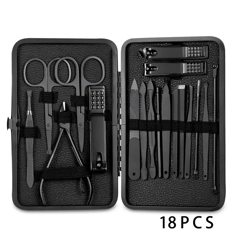 All black 18-piece set